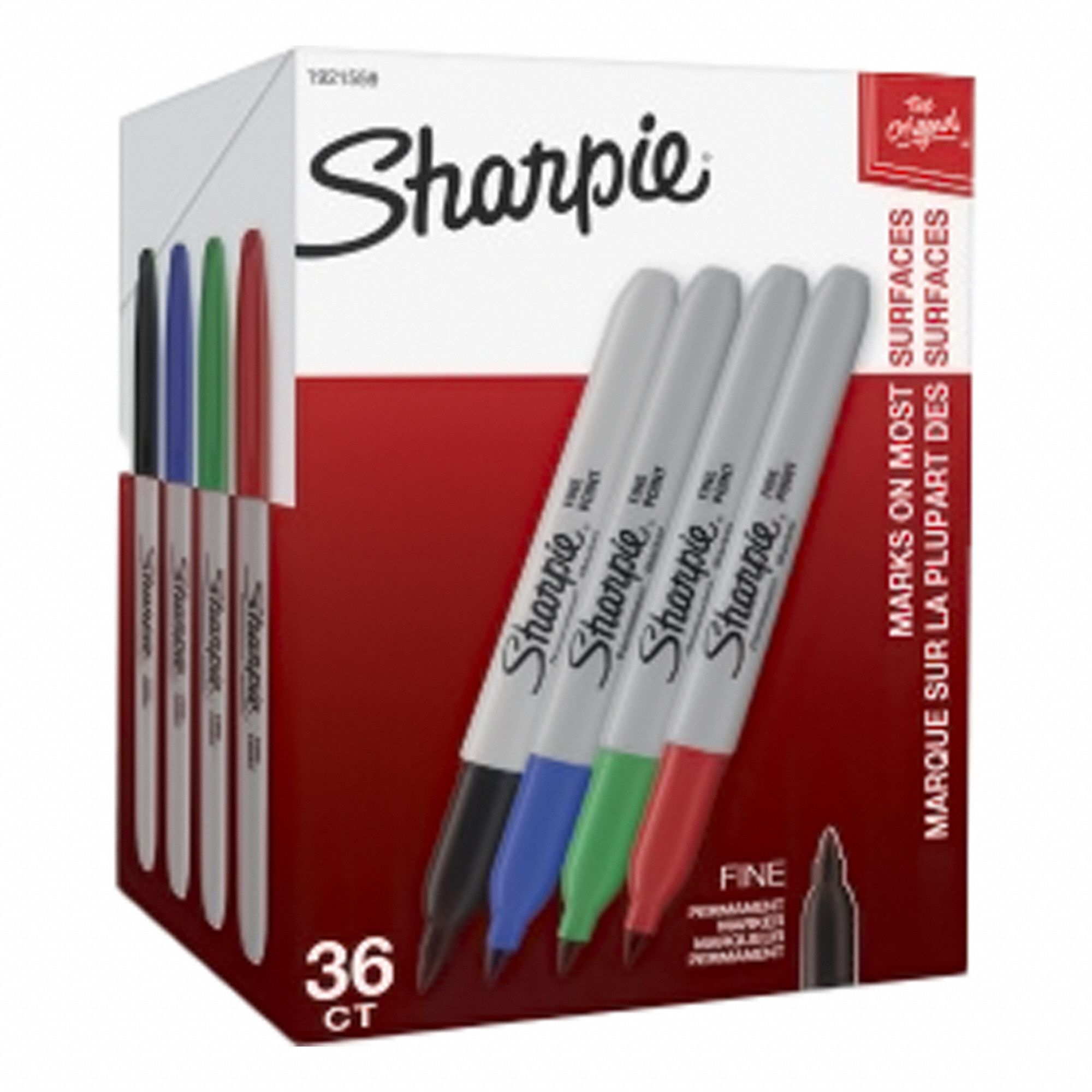 Permanent Marker Assorted Capped PK36