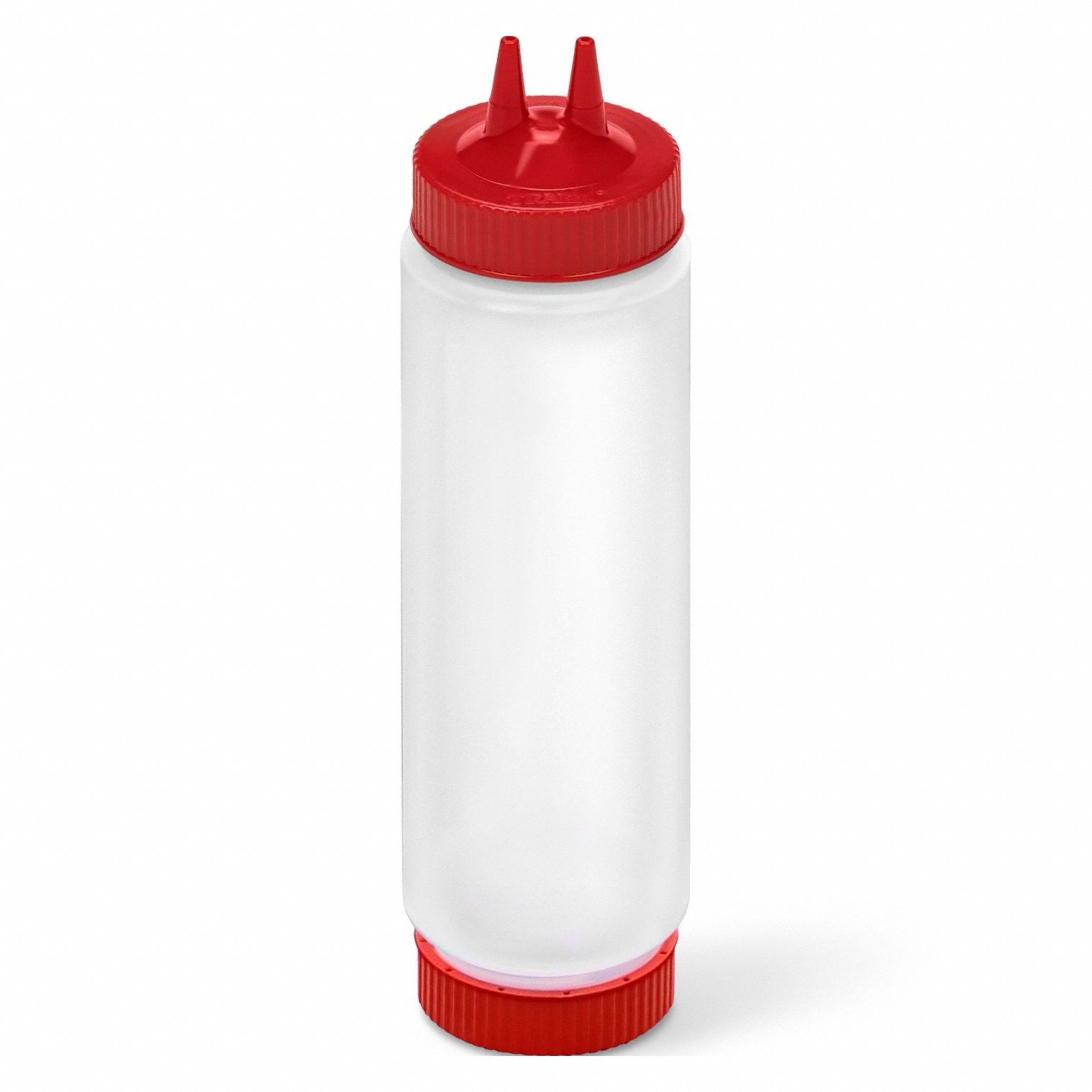 Squeeze Bottle Clear/Red Polyethylene