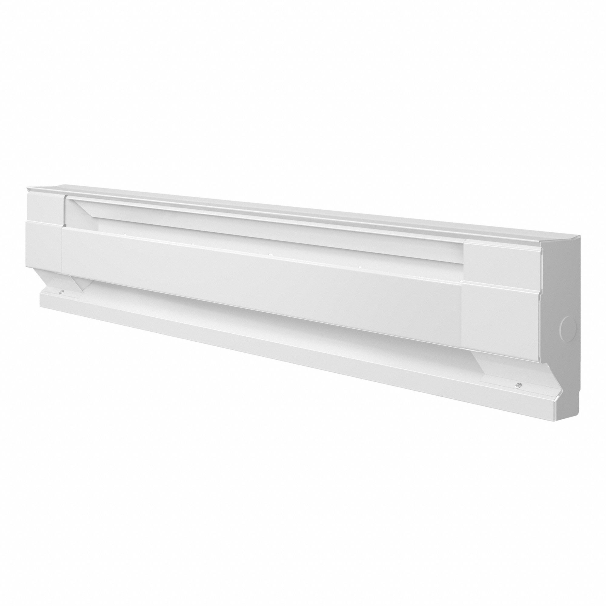 Electric Baseboard Heater: Residential Grade, 150W/563W, White, Conventional Housing, Wall