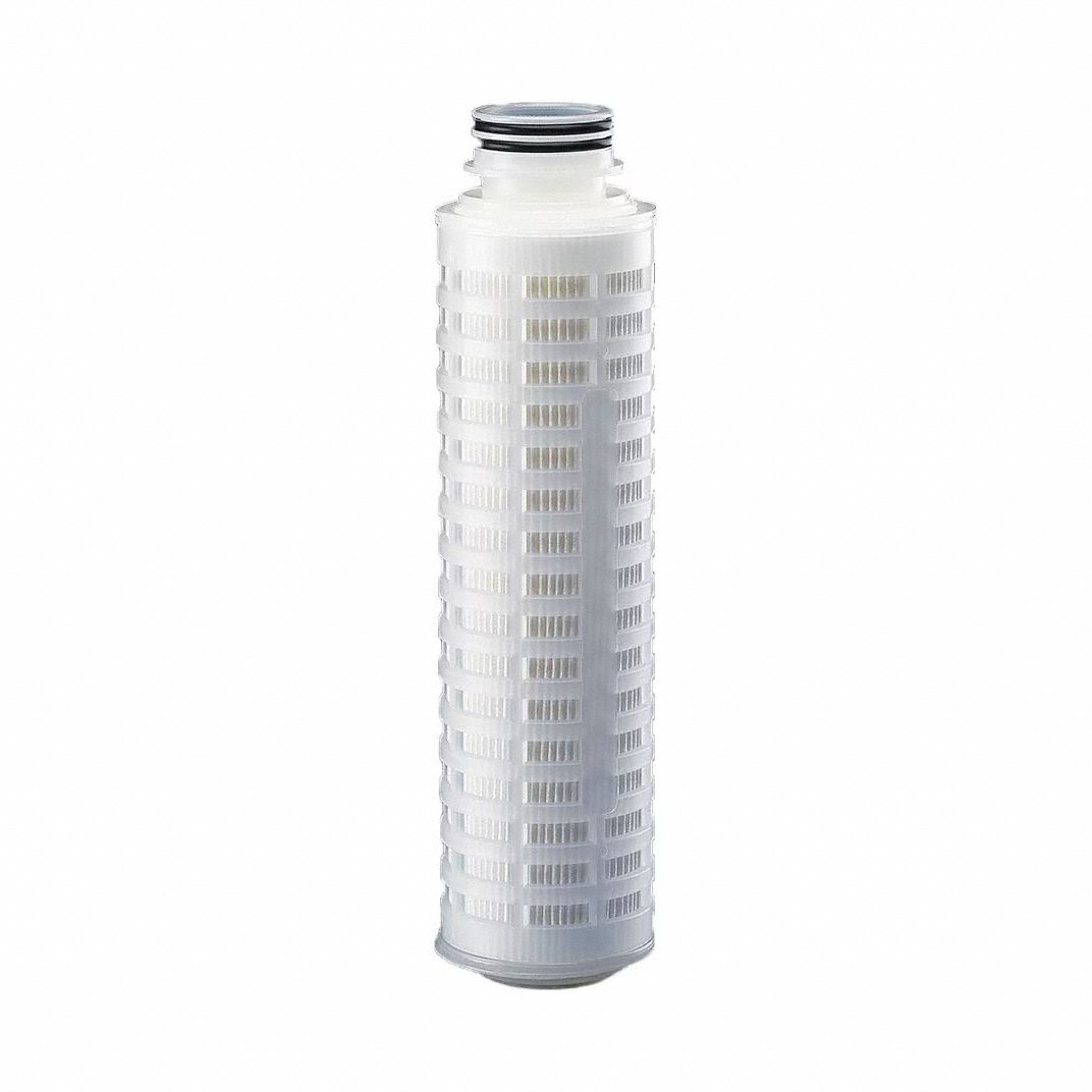 Water Filter Cartridge: 0.2 micron, Pleated, 70 gpm, Polypropylene, 2 3/4 in Outside Dia
