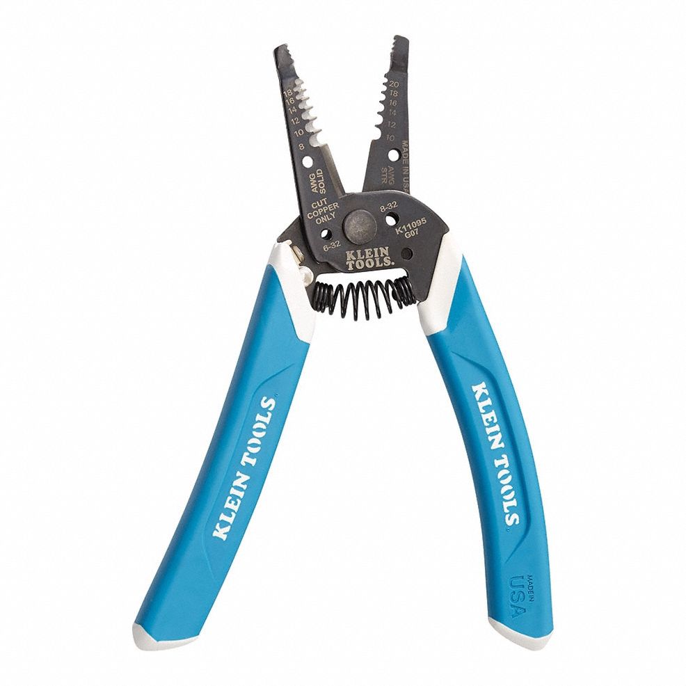 WIRE STRIPPER,MANUAL,BLUE,7-1/4 IN L