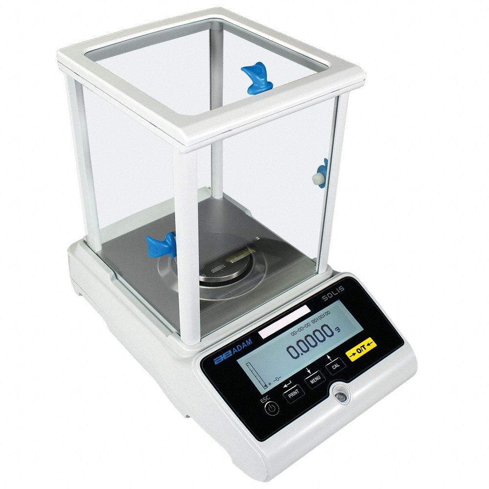 Compact Bench Scale: 510 g, 0.0001 g, 3 1/8 in Weighing Surface Dp, AC Adapter