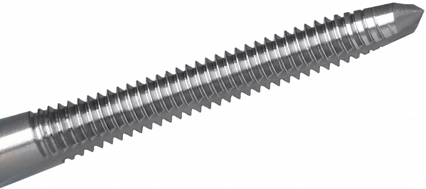 CLEVELAND Straight Flute Tap: #4-40 UNC, H1 / 2B, 2 Flute, Plug Chamfer, High Speed Steel (MPN C54142)