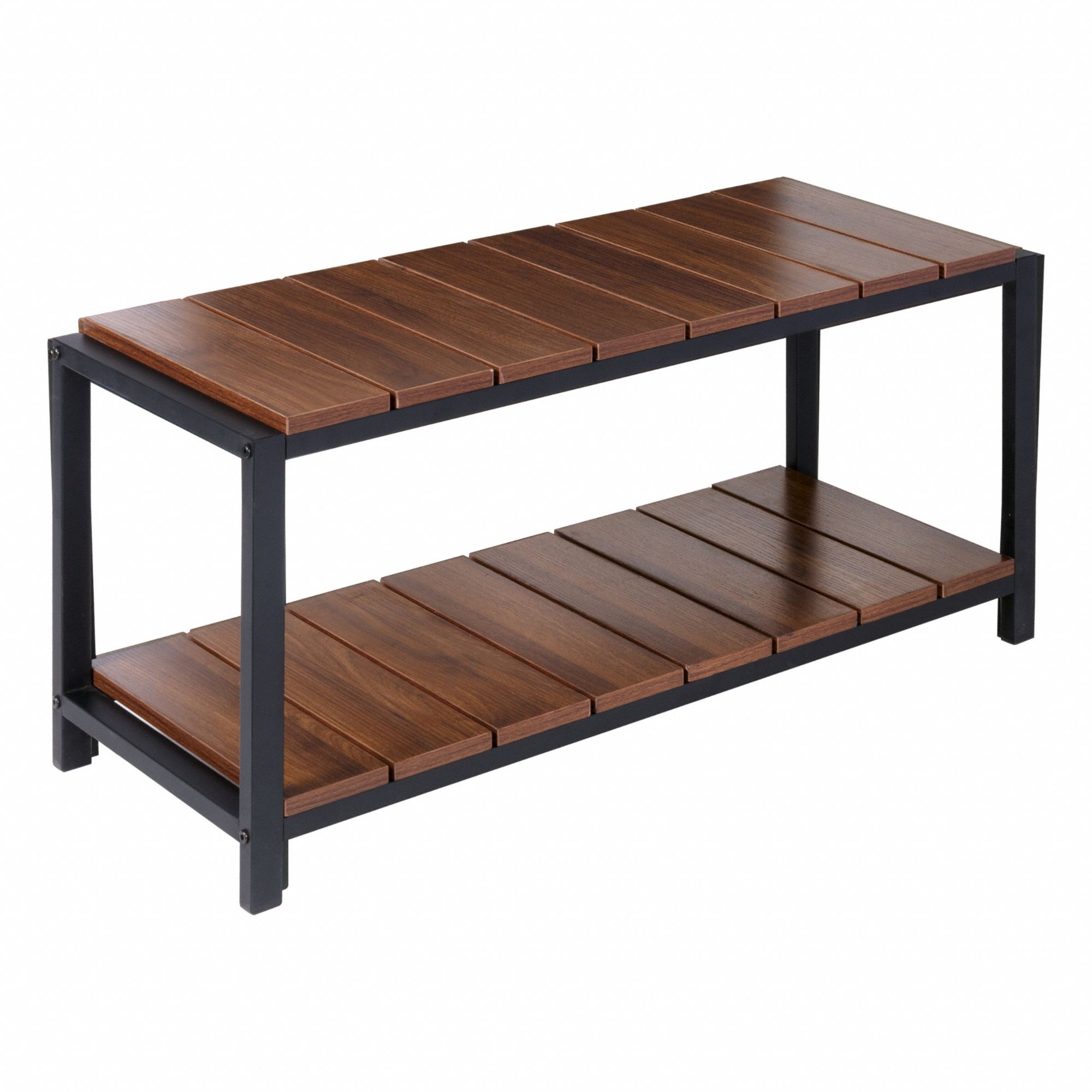 2-tier Entery shoe bench  walnut
