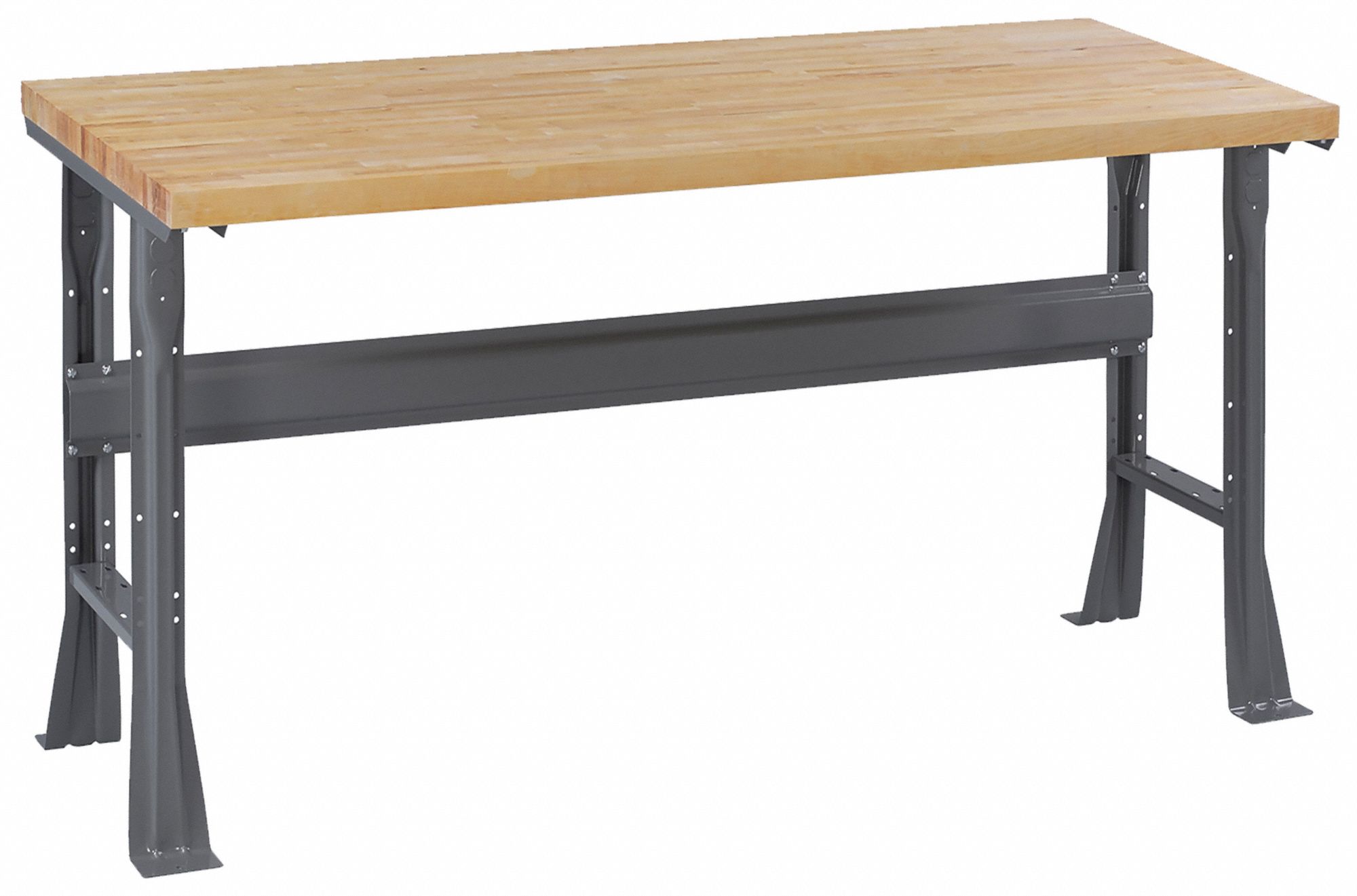 TENNSCO, Fixed Ht, Laminated Hardwood Butcher Block, Workbench 1PB58WB13660W Grainger