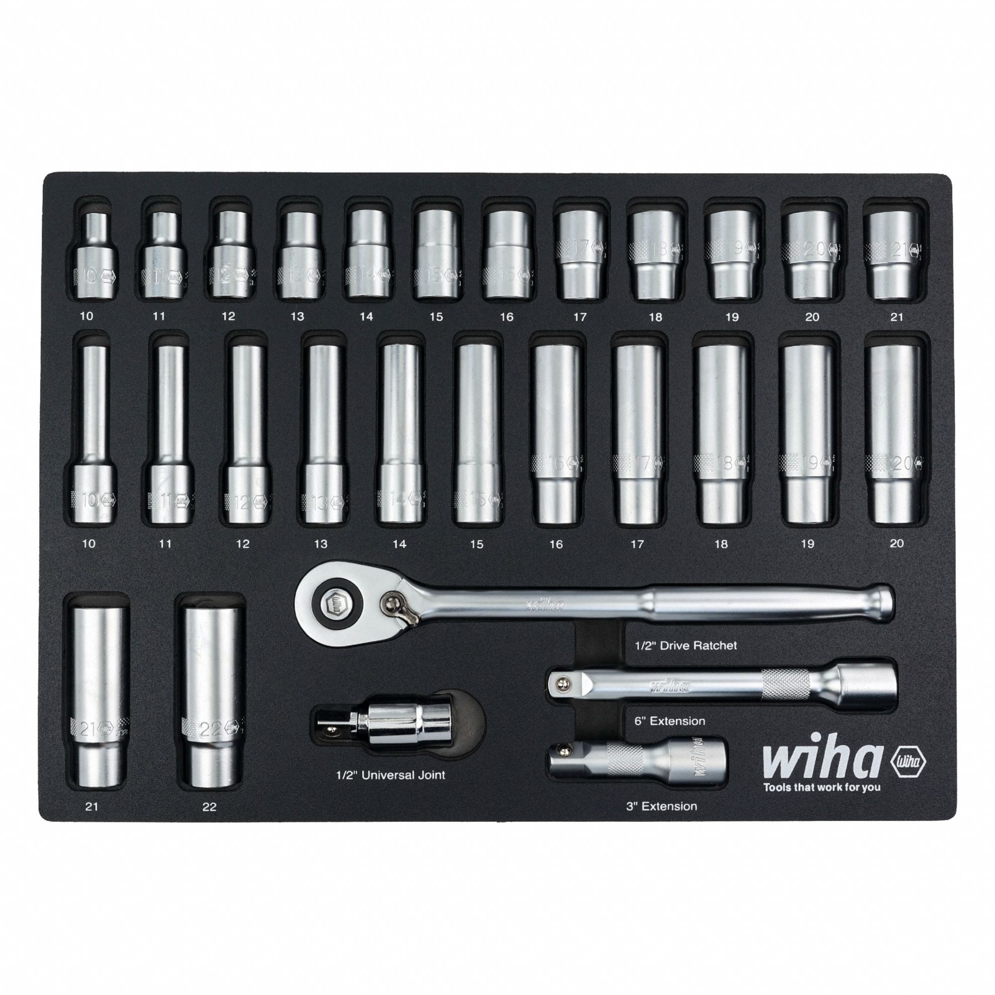Socket Set 3 in L Chrome 29