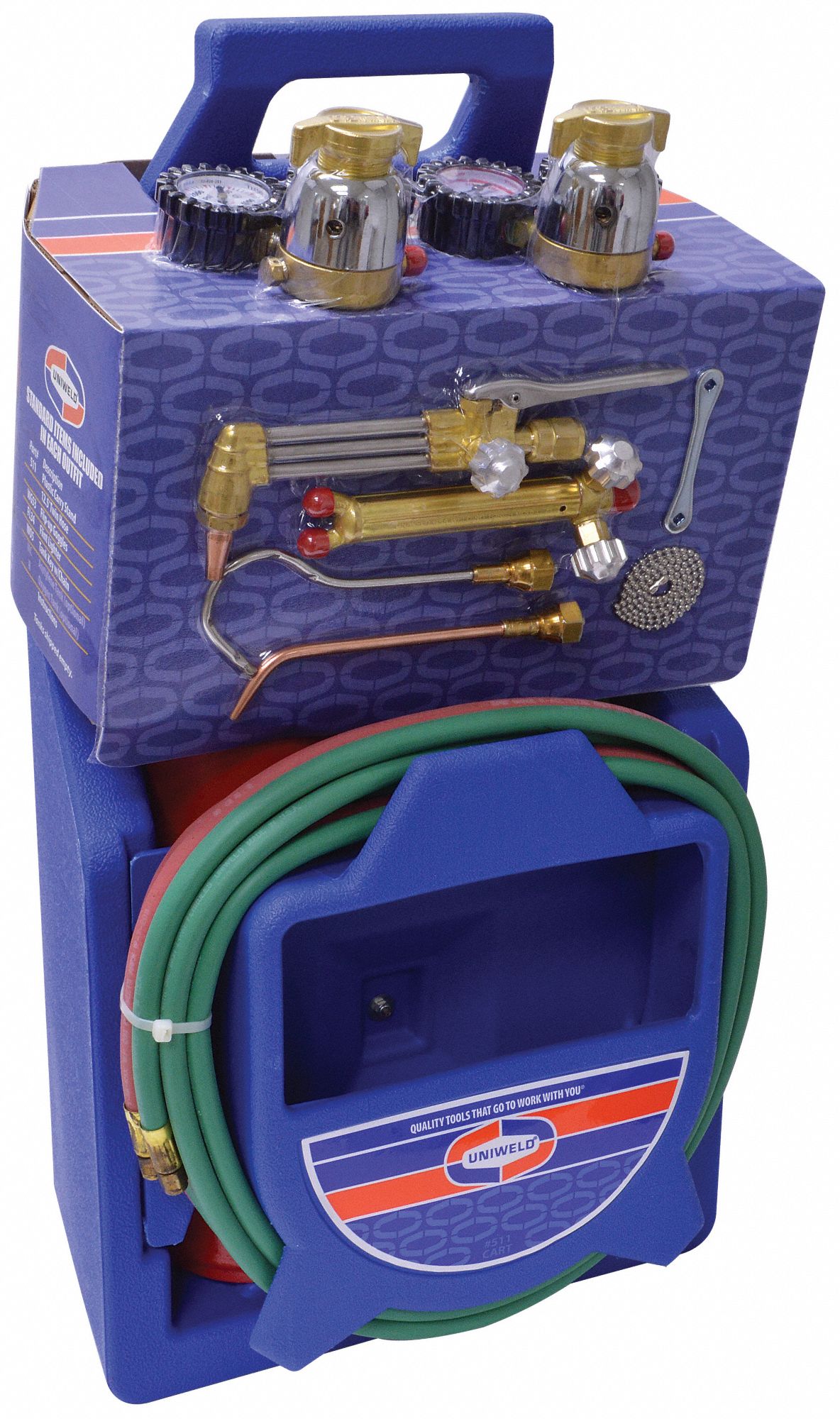 UNIWELD Welding and Cutting Kit: Acetylene, CGA 200 - 22UL96|KL22P-T