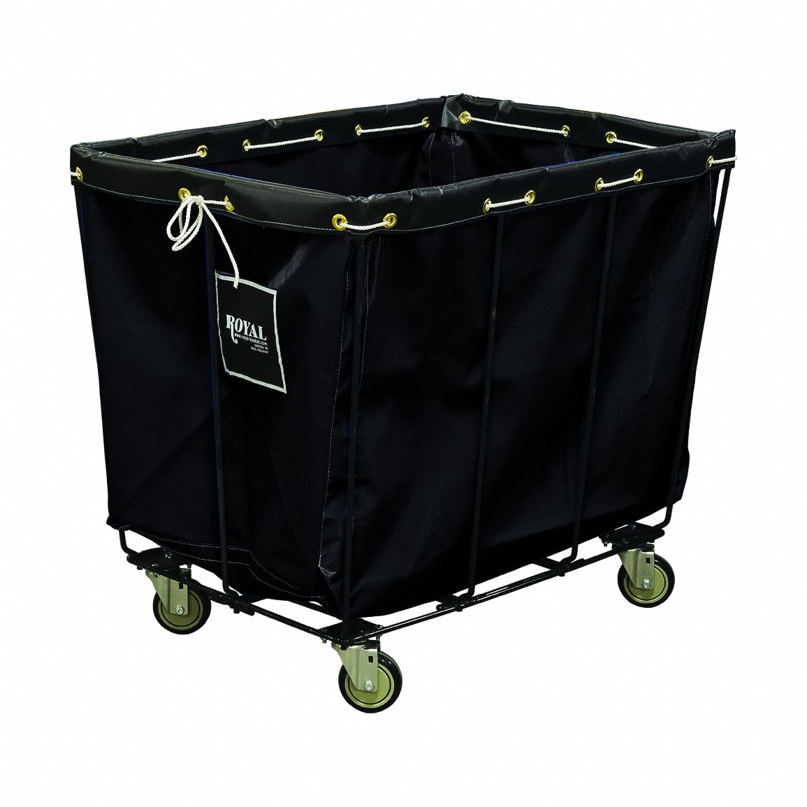 Basket Truck Wire Base: Vinyl Liner, Black, (2) Rigid/(2) Swivel, Corner, Wire
