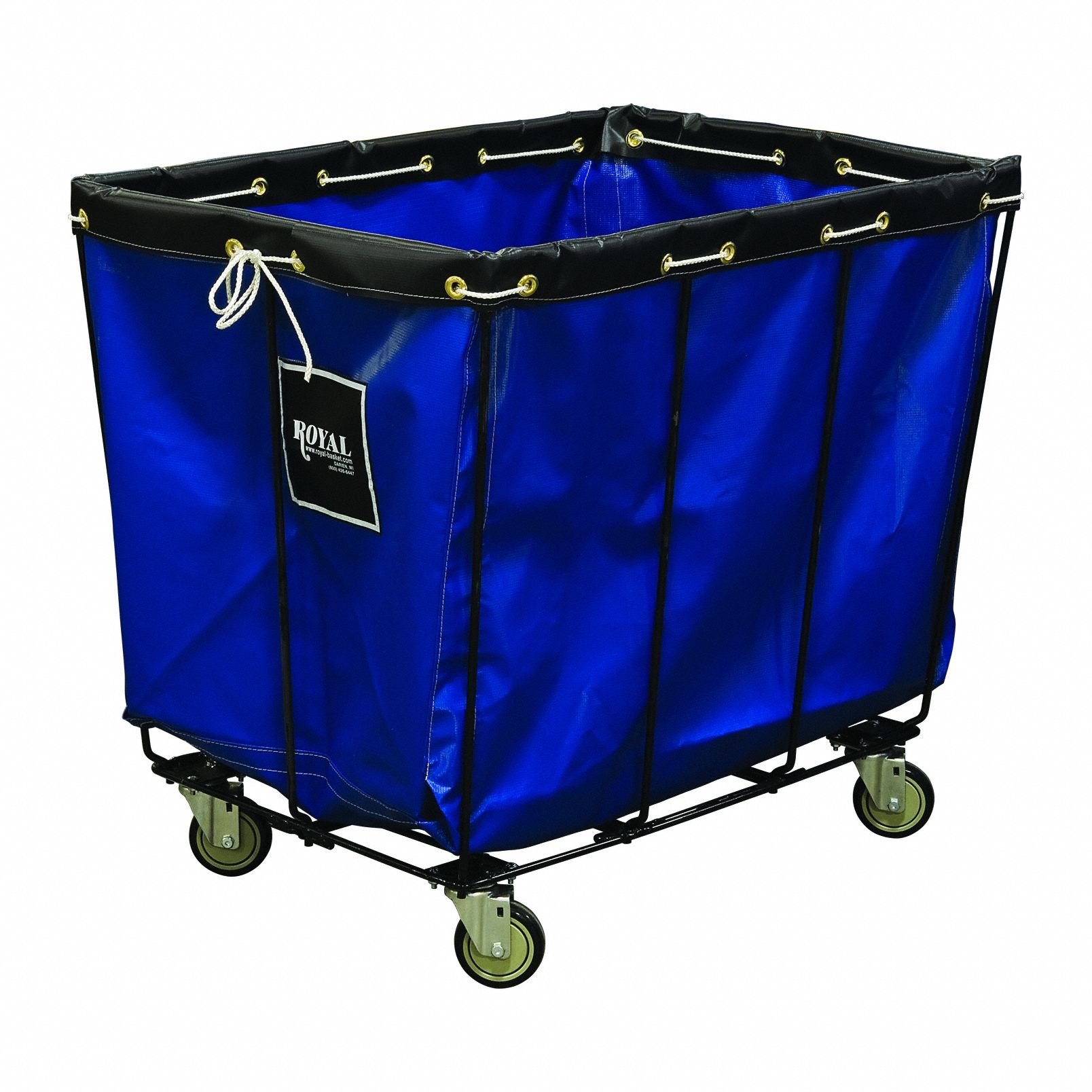 Basket Truck Wire Base: Vinyl Liner, Blue, (4) Swivel, Corner, 34 in Overall Lg