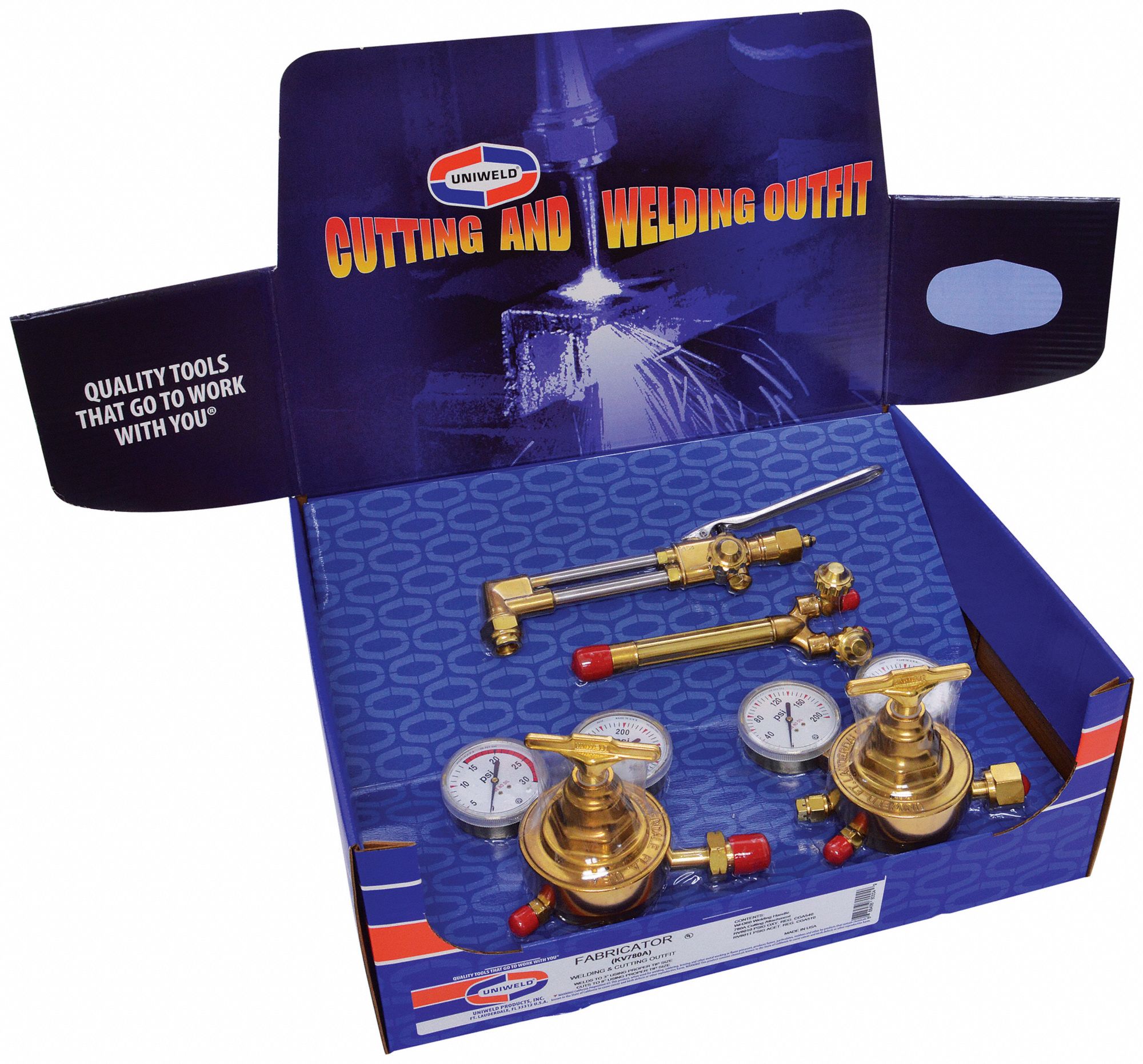 UNIWELD Gas Welding Outfit Acetylene, CGA 510 39DM24KV780A Grainger