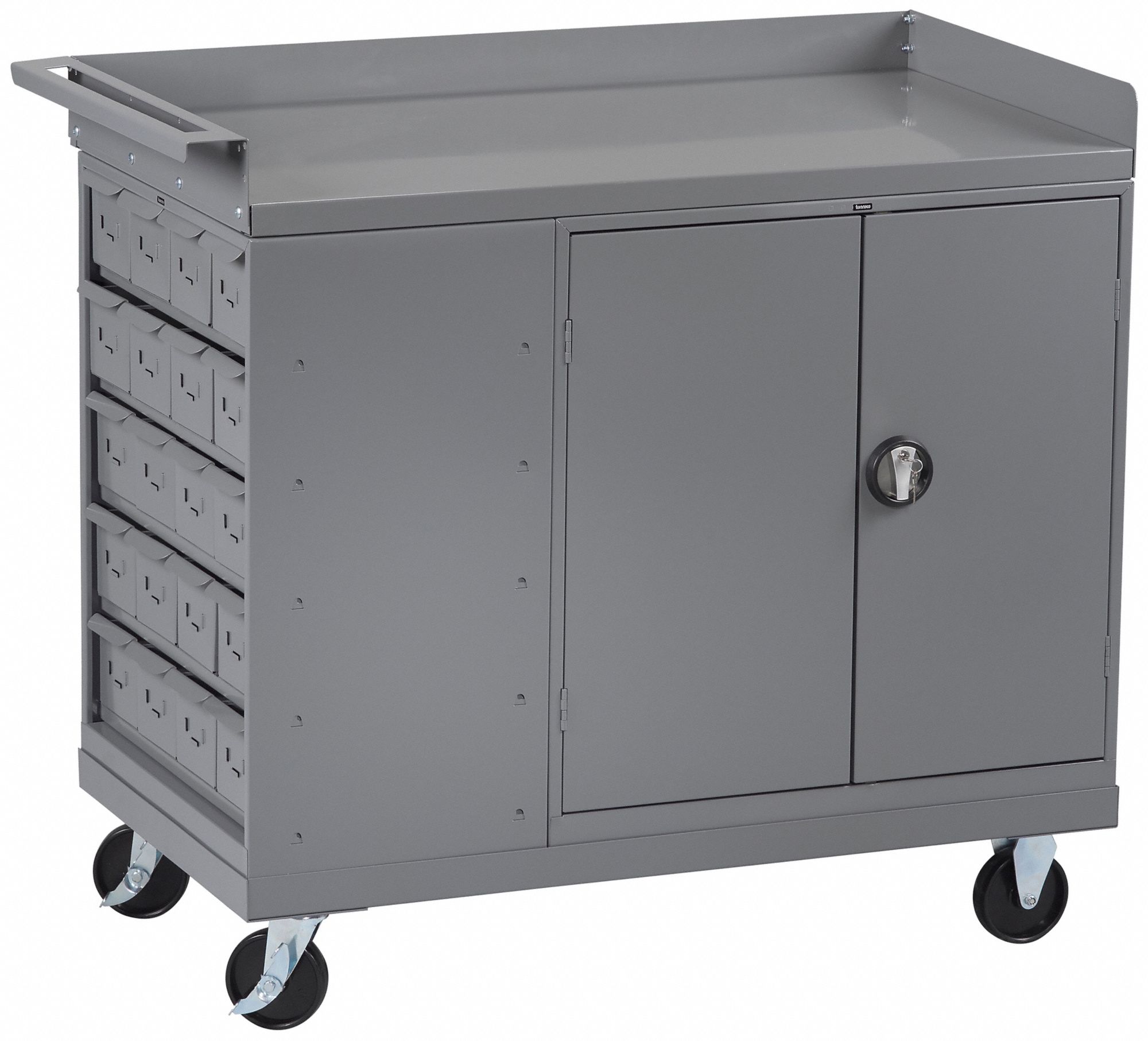 TENNSCO, 48 in x 25 in, Steel, Mobile Cabinet Workbench - 6YE42|MB-4 ...