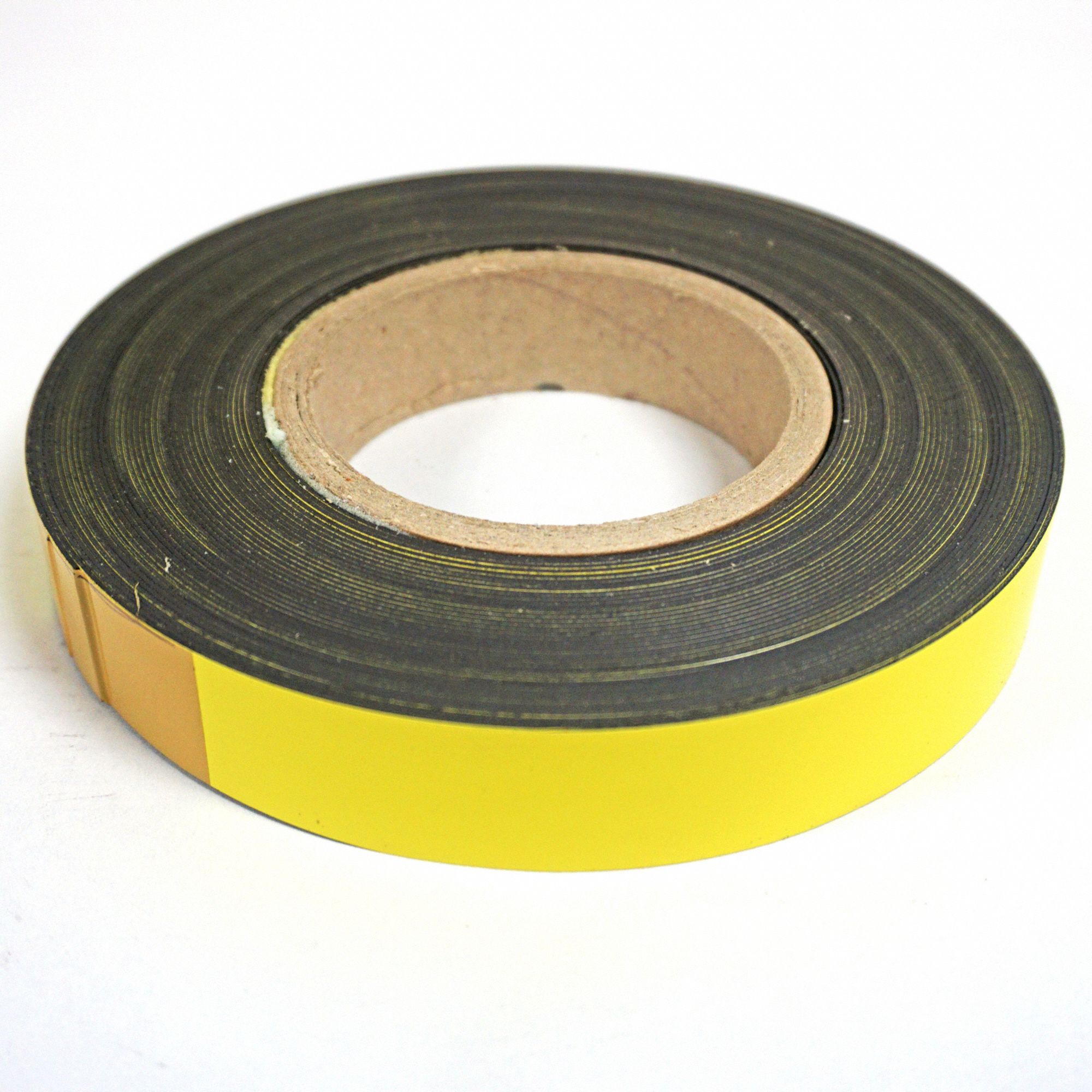 Magnetic Labeling Strip: Plain Nonmagnetic Side, 50 ft Overall Lg, 1 in Overall Wd