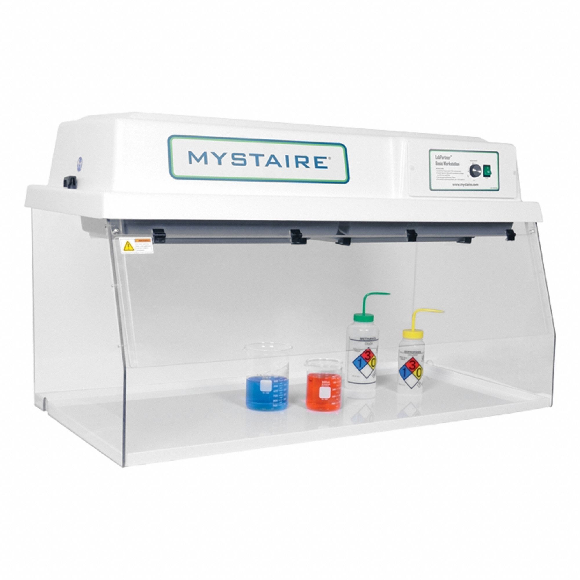 Ductless Workstation: 48 in Overall Wd, 29 1/2 in Overall Ht, 22 1/2 in Overall Dp, Clear