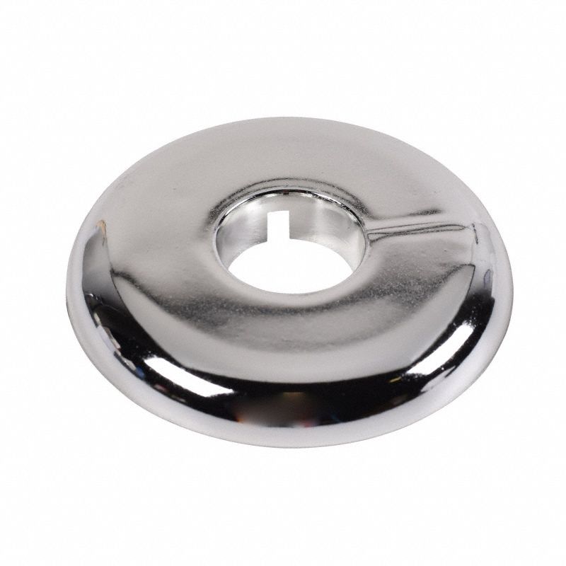 Split Flange: Plastic, Chrome-Plated, 1 in Fits Pipe Size, Threaded