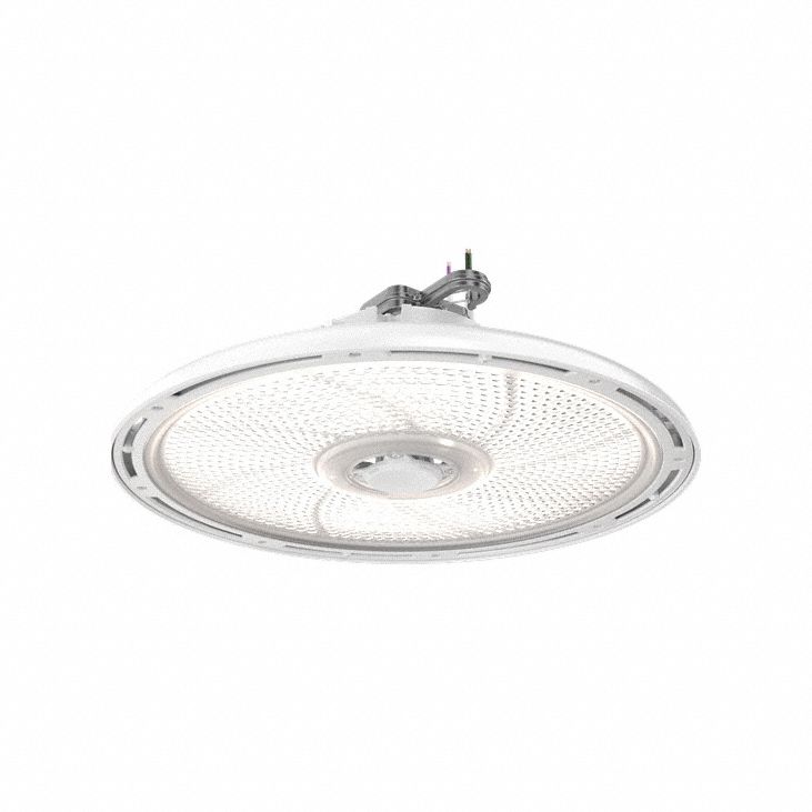 LITHONIA LIGHTING LED Round High Bay: 12,000 lm_15,000 lm_18,000 lm, 3500K/4000K/5000K, 330 W, Wide (MPN REBL ALO13 WD 120 SWW3 80CRI CPTLW TLS D). Key specifications — Color Temperature: 3500K; Voltage: 120V AC; LED Replacement For: 250W MH; Brand: LITHONIA LIGHTING.