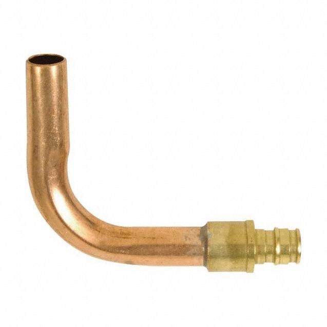 Barbed Fitting Adapter: 1/2 in ID x 1/2 in Pipe Size, Barbed, Brass, Expansion