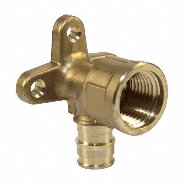 Barbed Fitting Elbow: 1/2 in ID x 1/2 in Pipe Size, Barbed x FNPT, Brass, Expansion