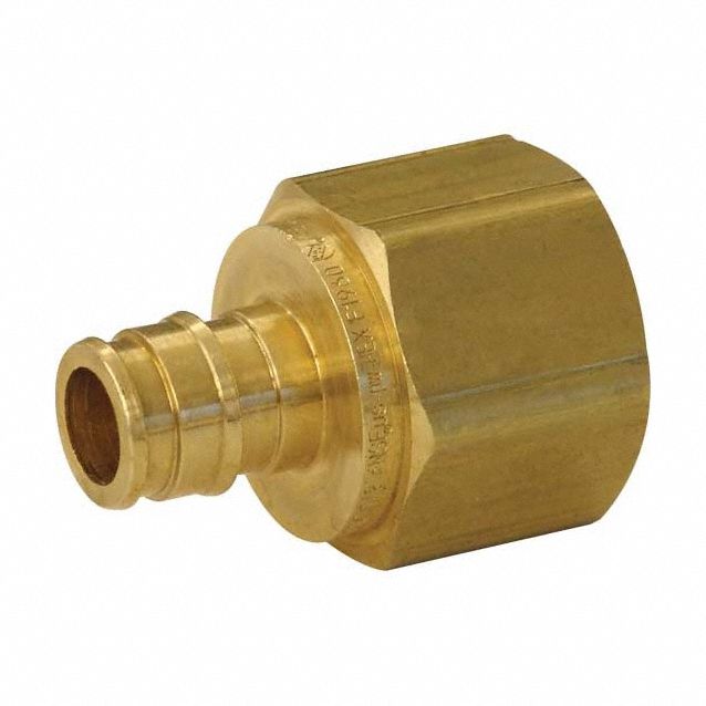Barbed Fitting Adapter: 1 1/2 in ID x 1 1/2 in Pipe Size, Barbed x NPT, Brass, Expansion