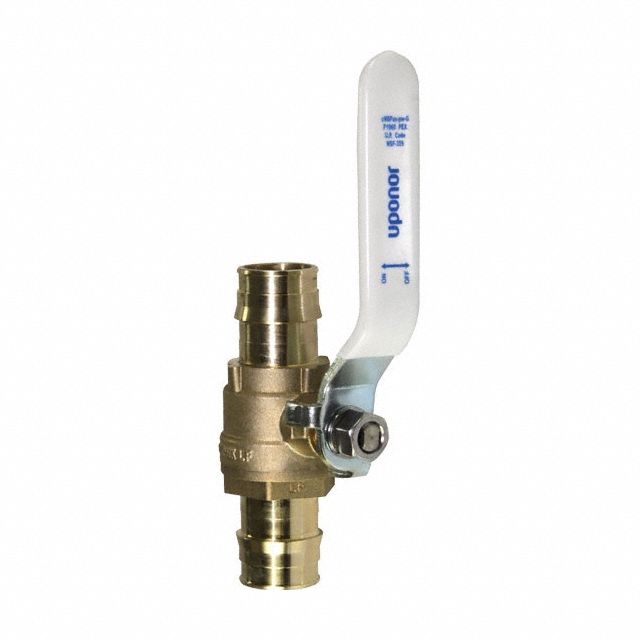 Manual Two-Way Ball Valve: 2 in, Brass, Straight, PEX x PEX, 250 psi Max. Pressure (CWP)