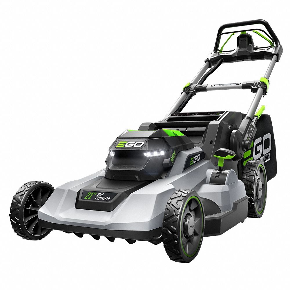 Walk-Behind Lawn Mower: Self-Propelled, 21 in Cutting Wd, Bag/Mulch/Side Discharge Location