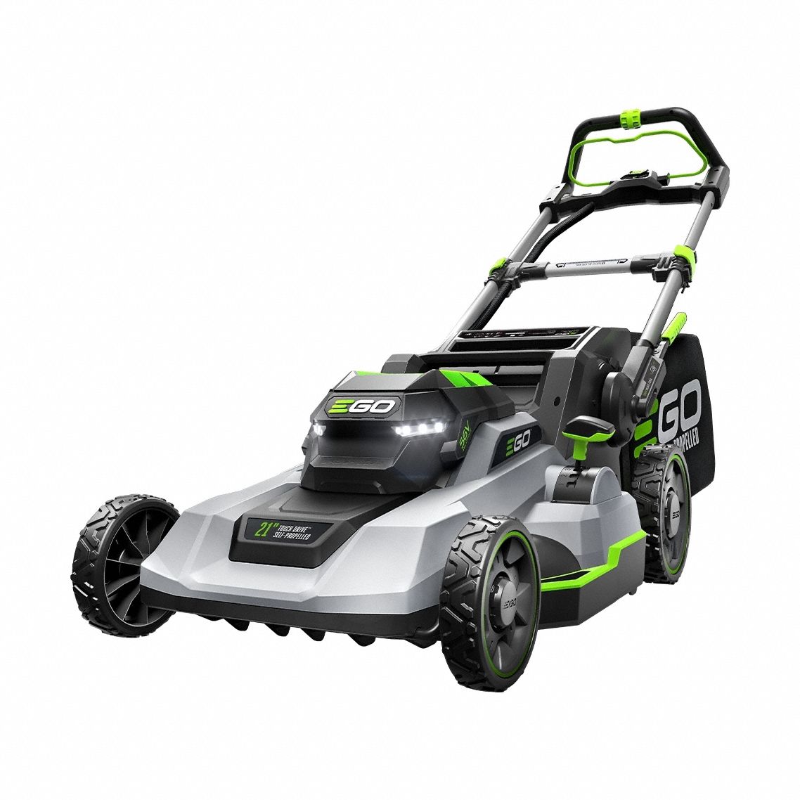 Walk-Behind Lawn Mower: Self-Propelled, 21 in Cutting Wd, Bag/Mulch/Side Discharge Location
