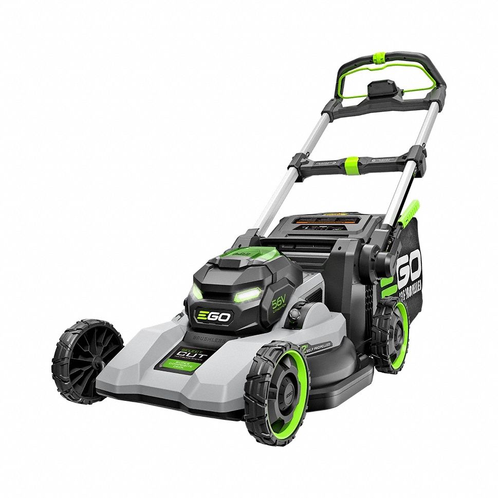 Walk-Behind Lawn Mower: Self-Propelled, 22 in Cutting Wd, Bag/Mulch/Rear Discharge Location