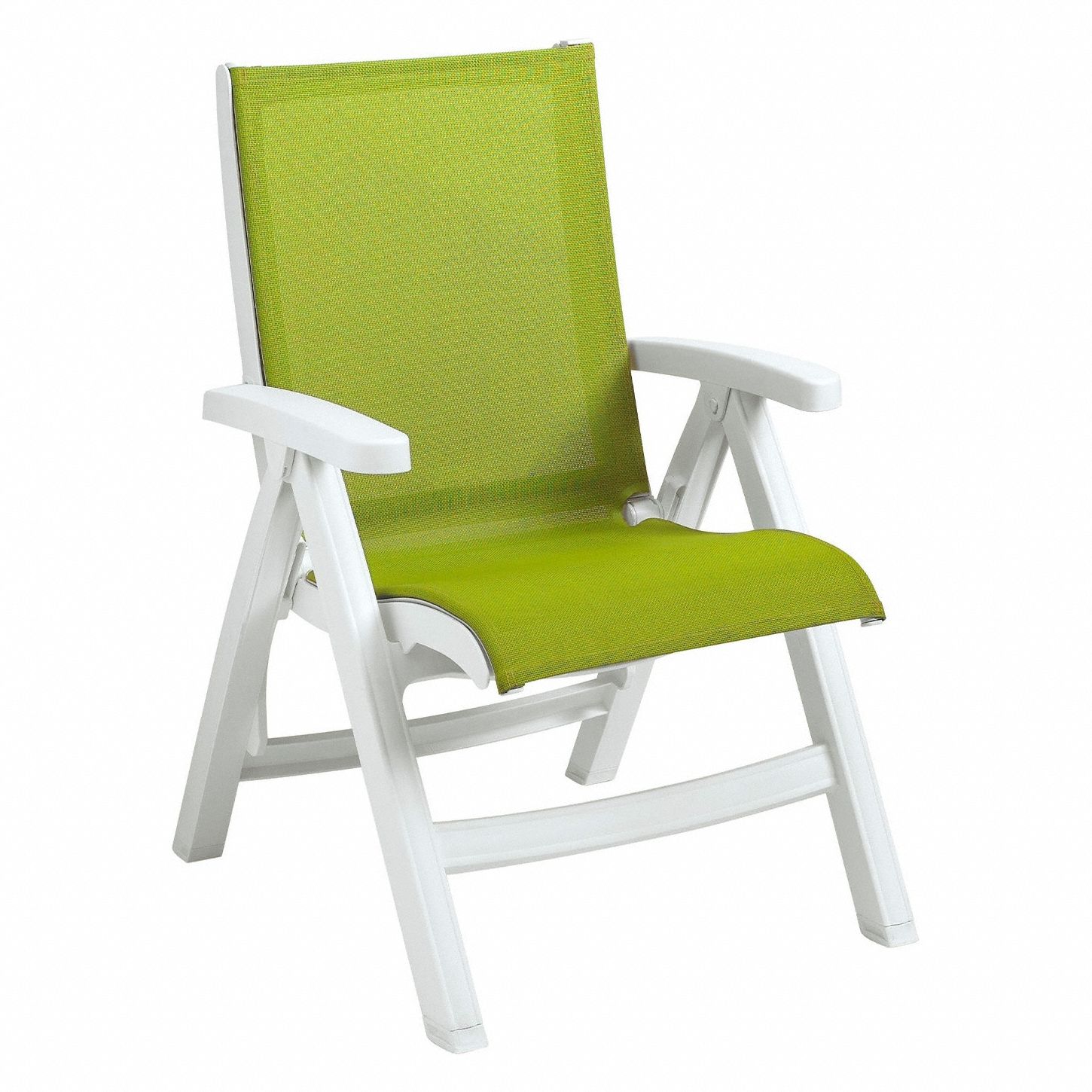Folding Chair: Fern Green, White, Matte, 18 1/2 in Seat Ht, 25 in Seat Wd, 29 in Seat Dp