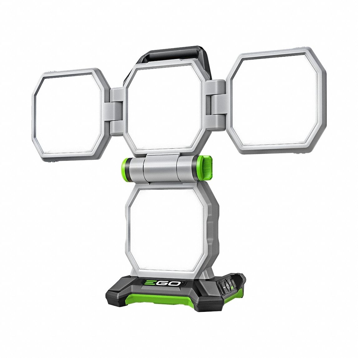 EGO Work Light: 56V ARC Lithium™, Work Light, 10,000 lm Max., 3 Modes, 10 in Max. Ht, 56V DC (MPN LT1000). Key specifications — attr1291275: Tool Only.