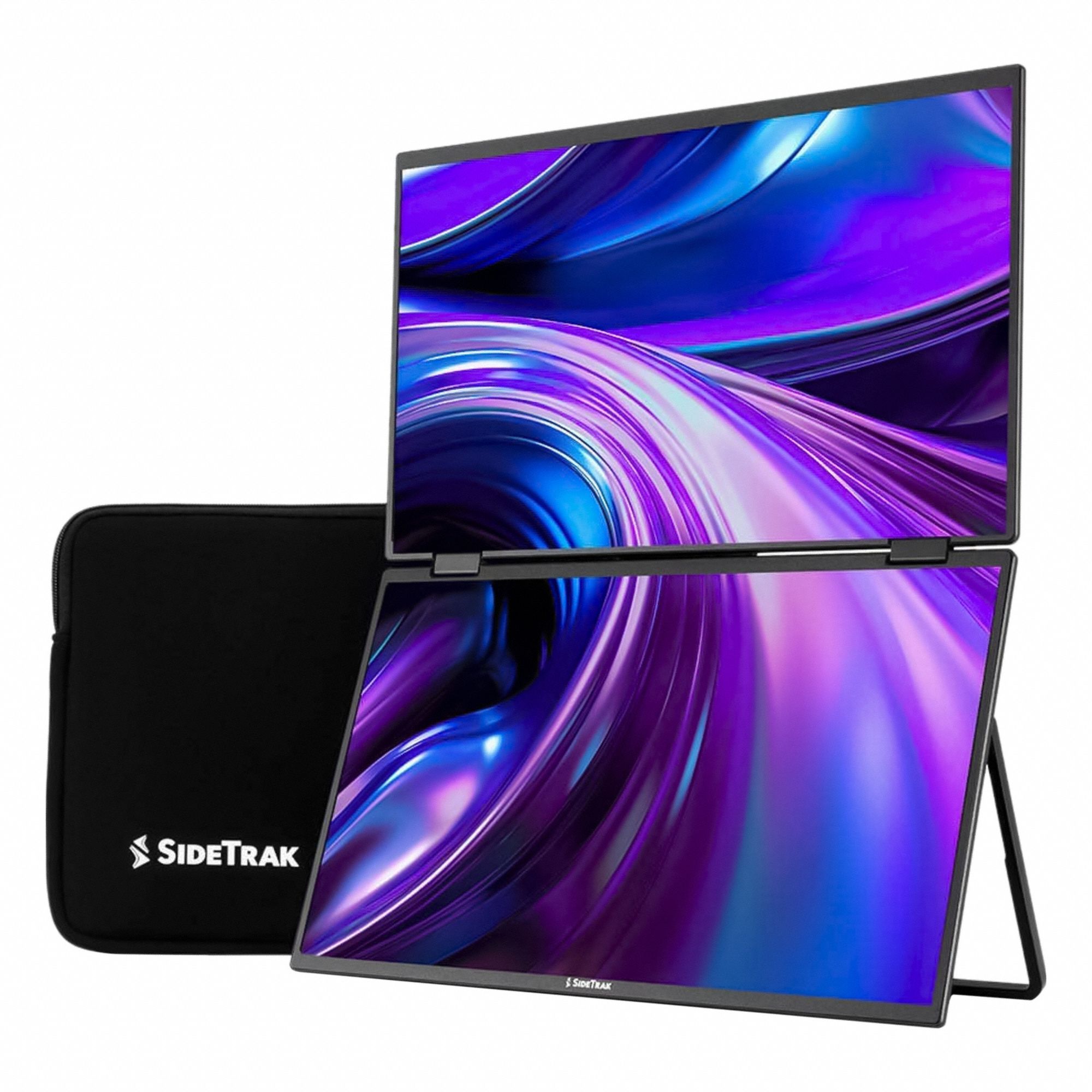 Portable Monitor: 15.6 in Diagonal Screen Size, 8 1/2 in Dp, 1 in Ht, 14 in Wd, Black