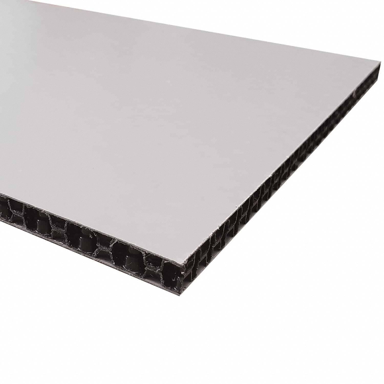 Shelf: 36 in   x 18 in, 800 lb Load Capacity, Polypropylene, Gray, Panel