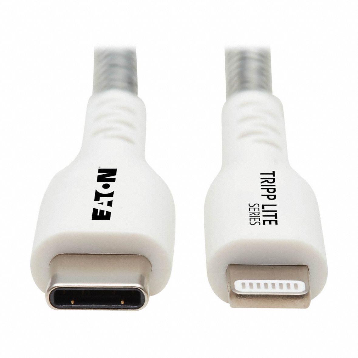 Usb Cable: Type C End 1, Lightning End 2, Black/White, 3 ft Lg, USB Cable