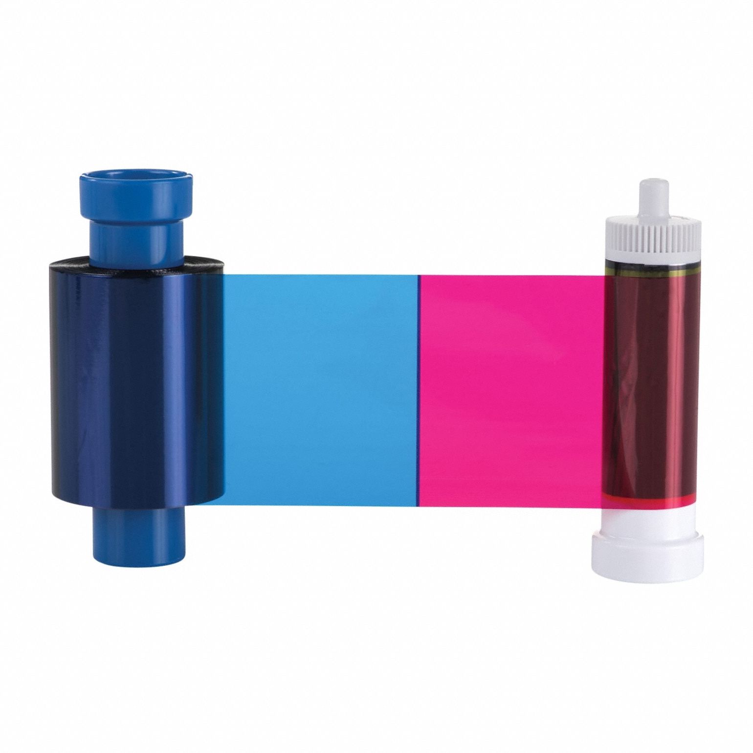 ID Card Printer Ribbon: Full Color, 300 Prints per Roll, 5 1/8 in Overall Ht, 3 1/8 in Overall Wd