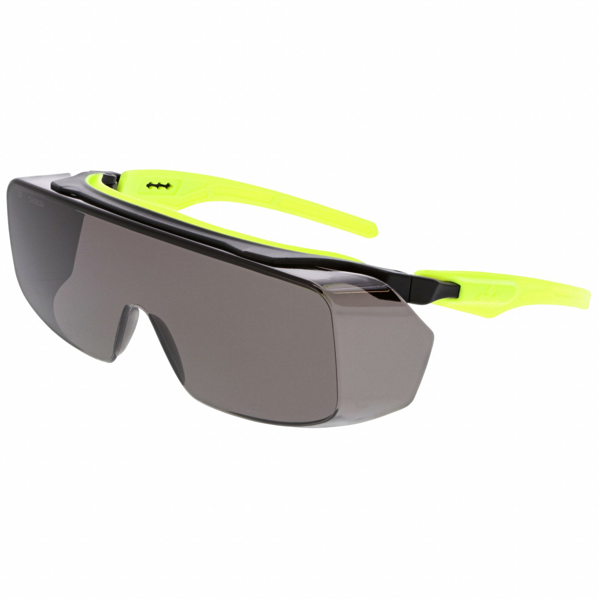 Safety Glasses: Gray Lens Color, Half-Frame, Anti-Fog/Scratch-Resistant