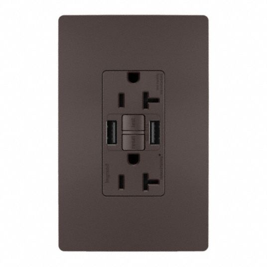 Duplex, 5-20R, USB Receptacle - 409UX8|2097TRUSBAA - Grainger