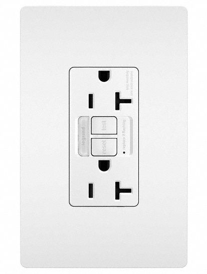 LEGRAND GFCI-USB: Duplex, 5-20, White, GFCI, 125V AC, 20 A, 2 Pole / 3 Wire (MPN 2097NTLTRW)