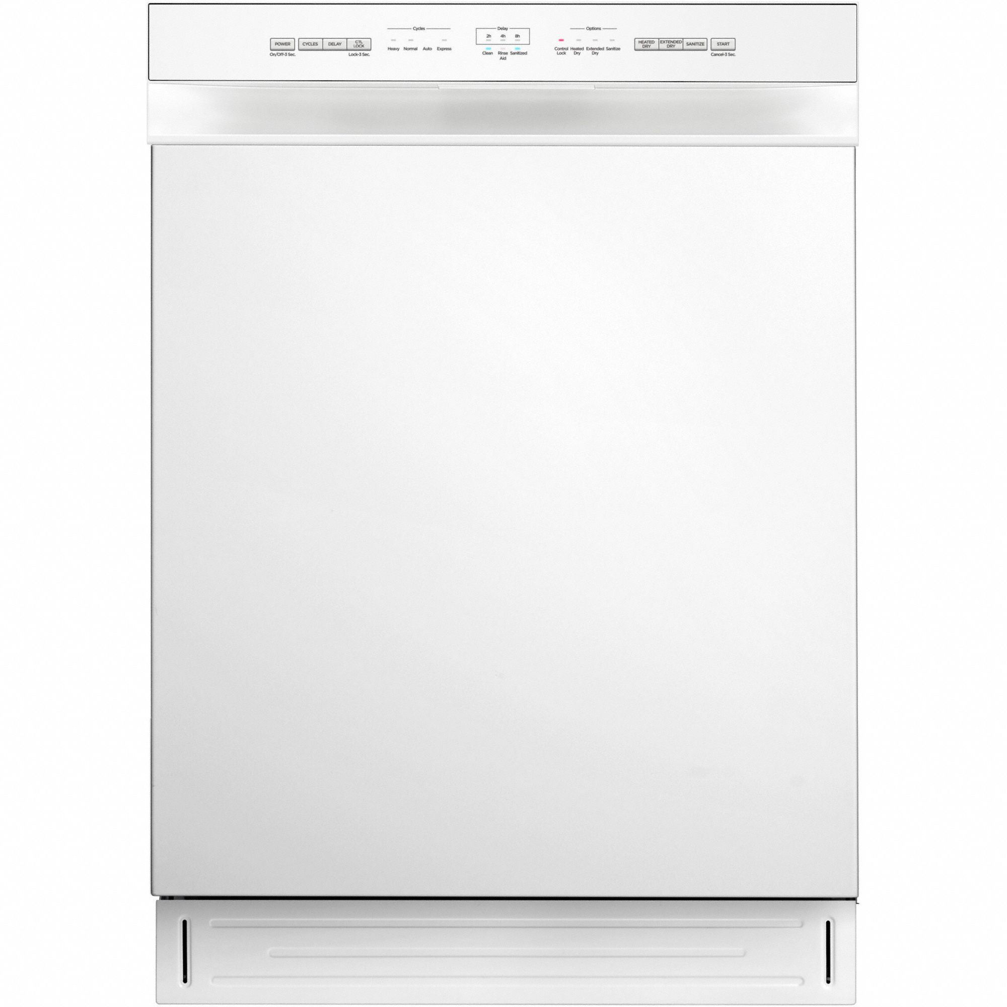 Dishwasher: White, 4 Wash Cycles, White, Energy Star Certified, 52 dBA Sound Level