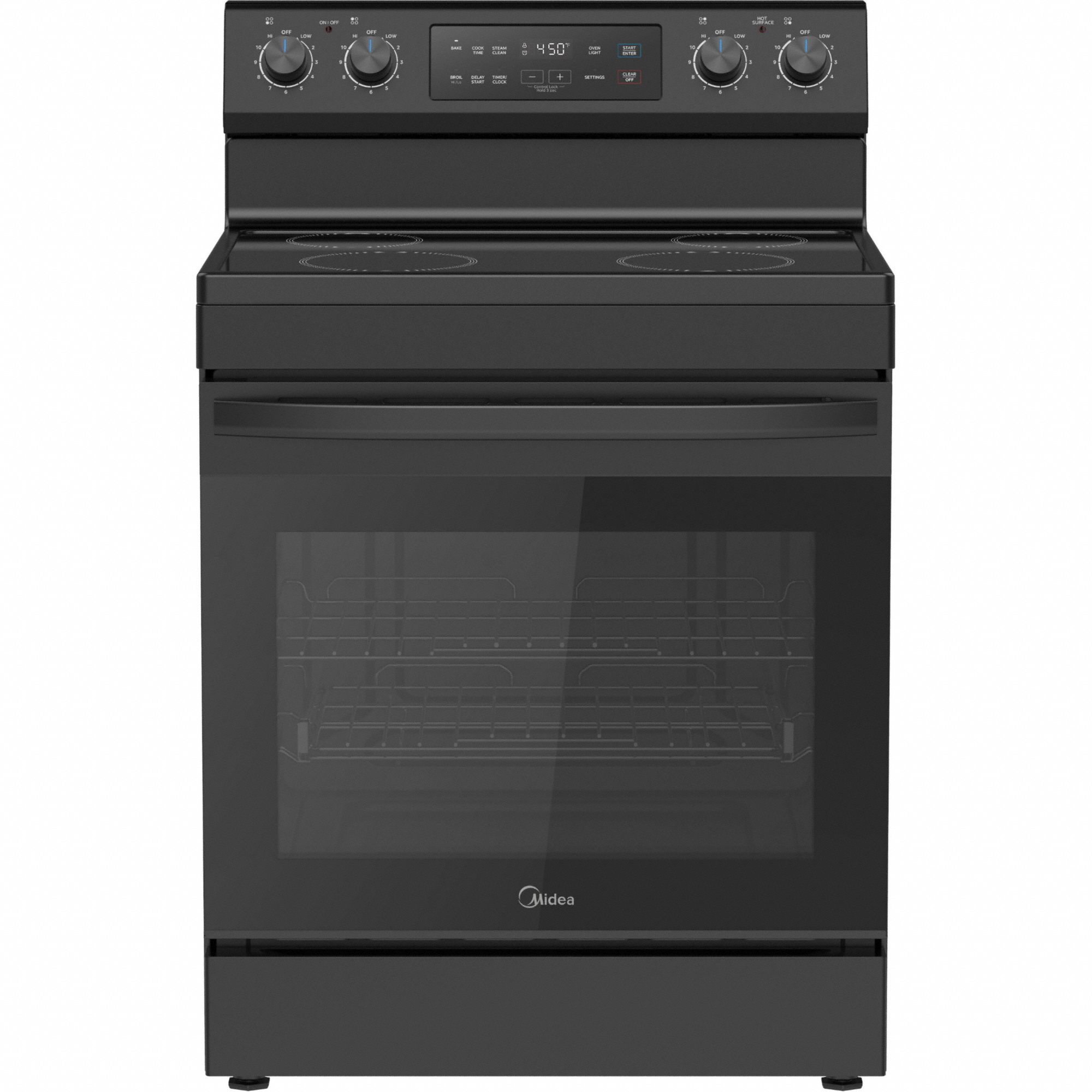 Oven Range: Stainless Steel, Electric, 4 Burners, ADA Compliant