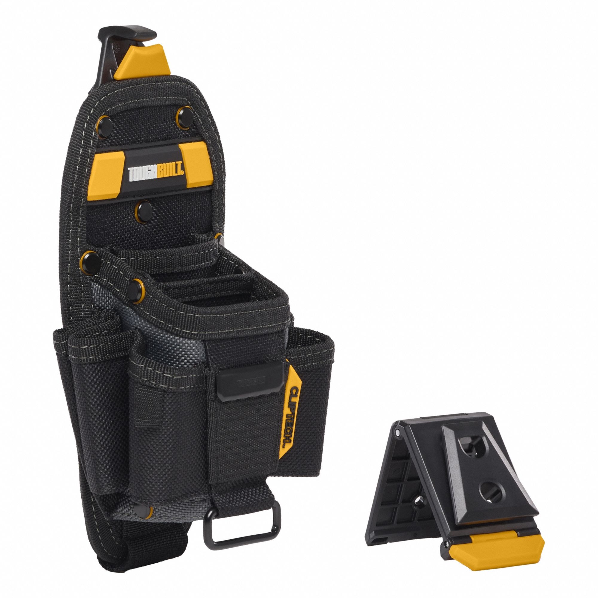 Technician 7-Pocket Pouch Medium: For 2 in Belt Wd - Max, 11 Pockets, Black/Gray