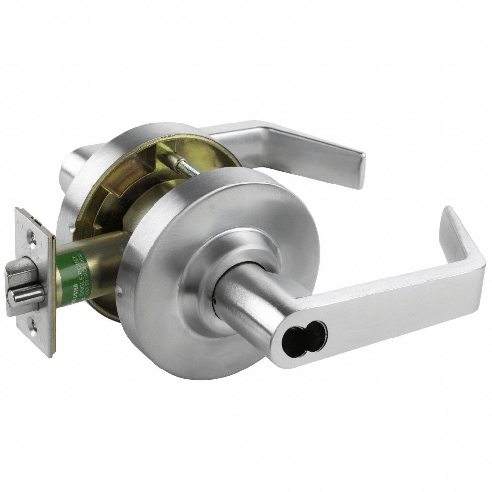 Door Lockset: Classroom Lever Locksets, Chrome, ADA Compliant