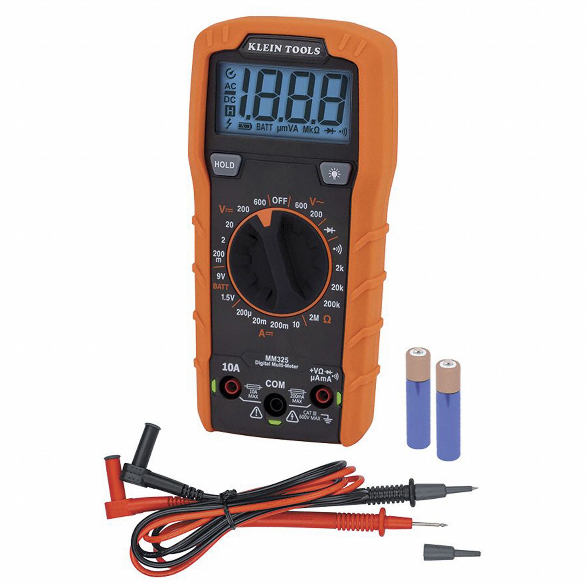KLEIN TOOLS CAT III 600V Digital Multimeter - 801GH2|MM325 - Grainger