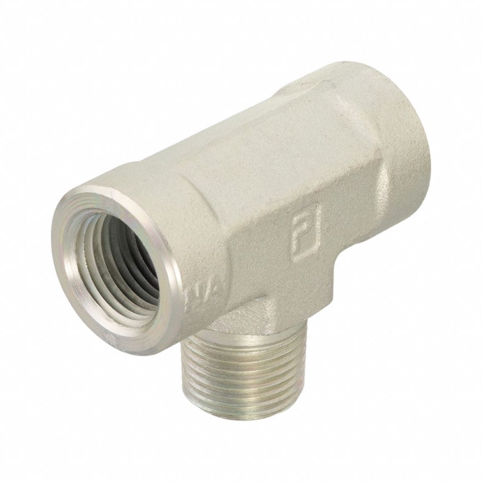 Male Branch Tee: 316 Stainless Steel, 1/4 in x 1/4 in x 1/4 in Fitting Pipe Size