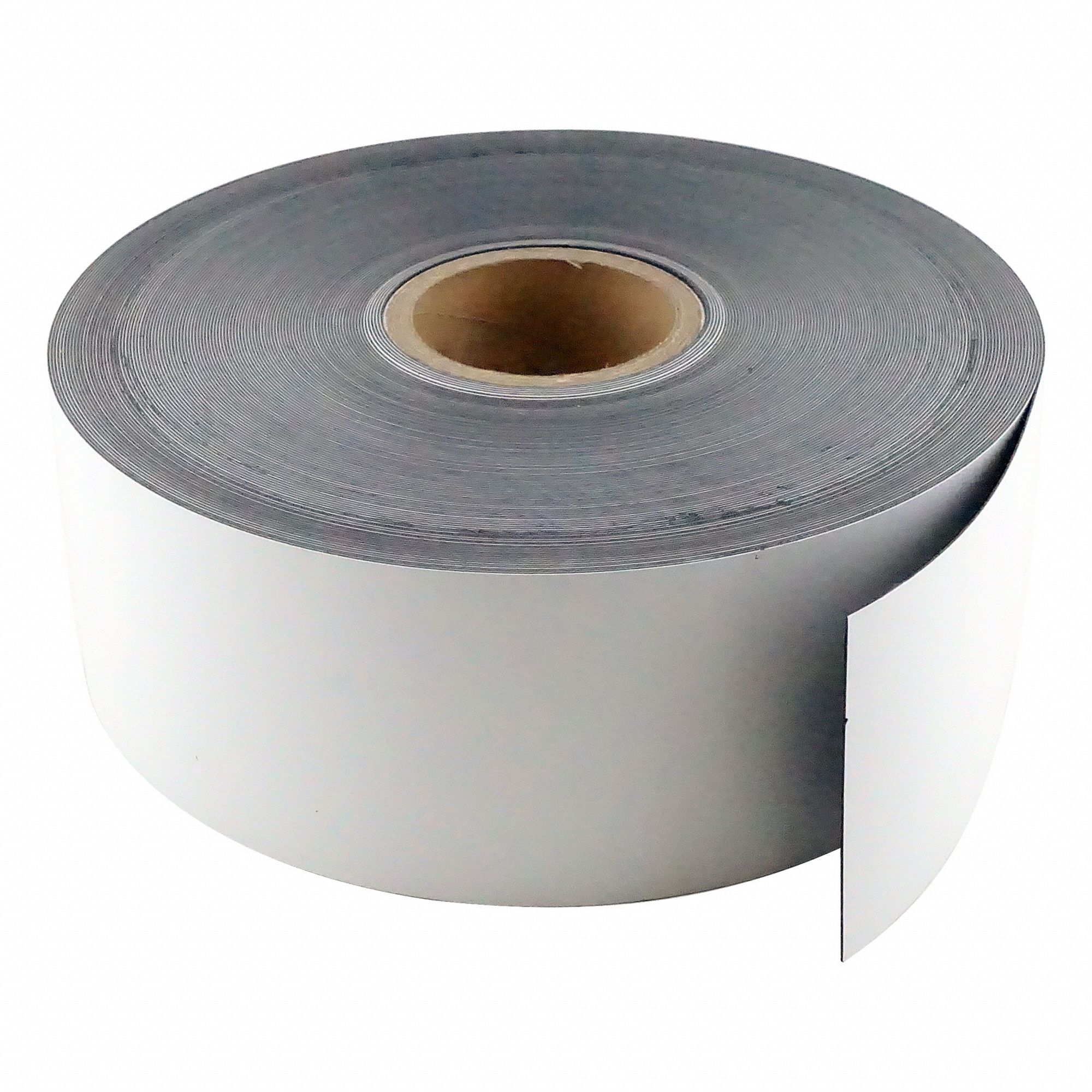 Roll Magnet: White Vinyl Nonmagnetic Side, 200 ft Overall Lg, 4 in Overall Wd