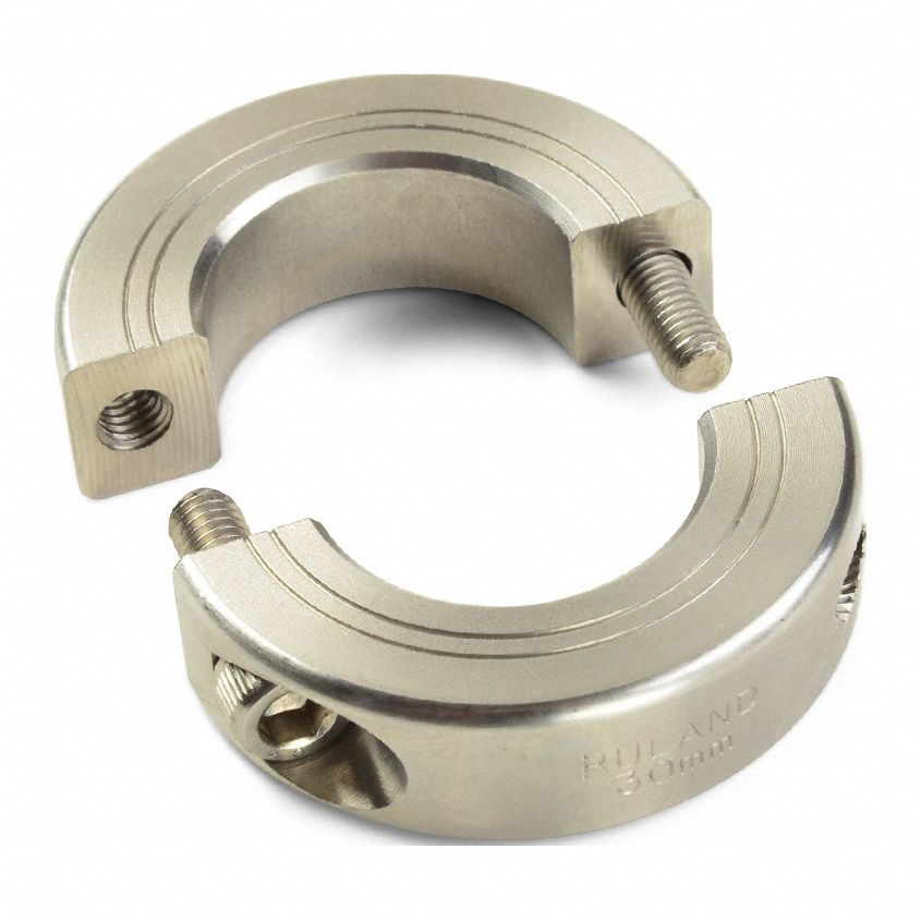 RULAND MANUFACTURING, 2Piece, Metric, Balanced Shaft Collar 805EN4MSPB30SS Grainger