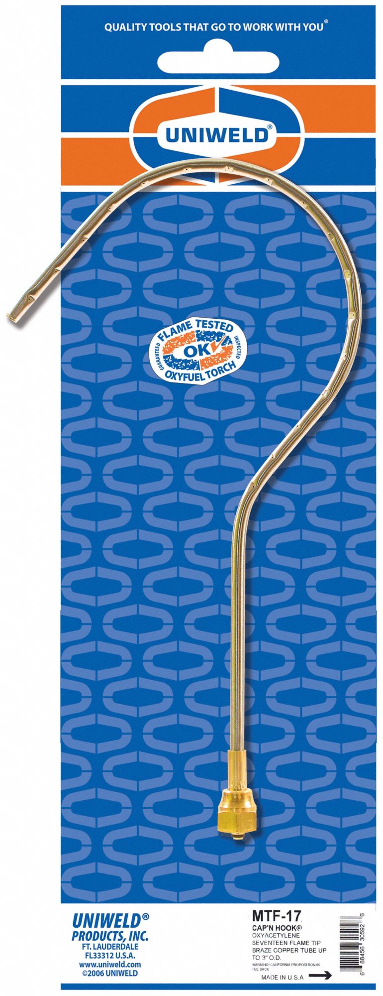 UNIWELD Brazing Tip MTF Series, Size 17, For Use With Acetylene