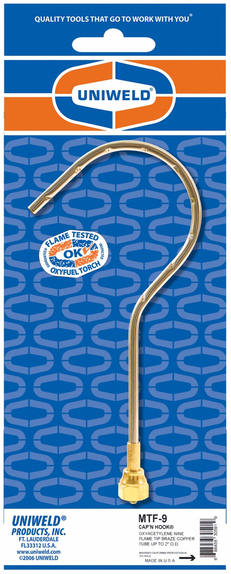 UNIWELD Brazing Tip MTF Series, Size 9, For Use With Acetylene