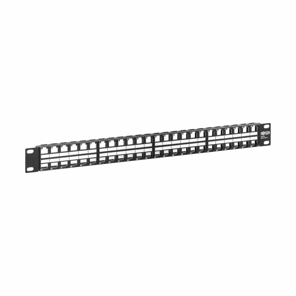 1 Rack Units, 48 Ports, Patch Panel - 907EF3|N062-048-KJ - Grainger