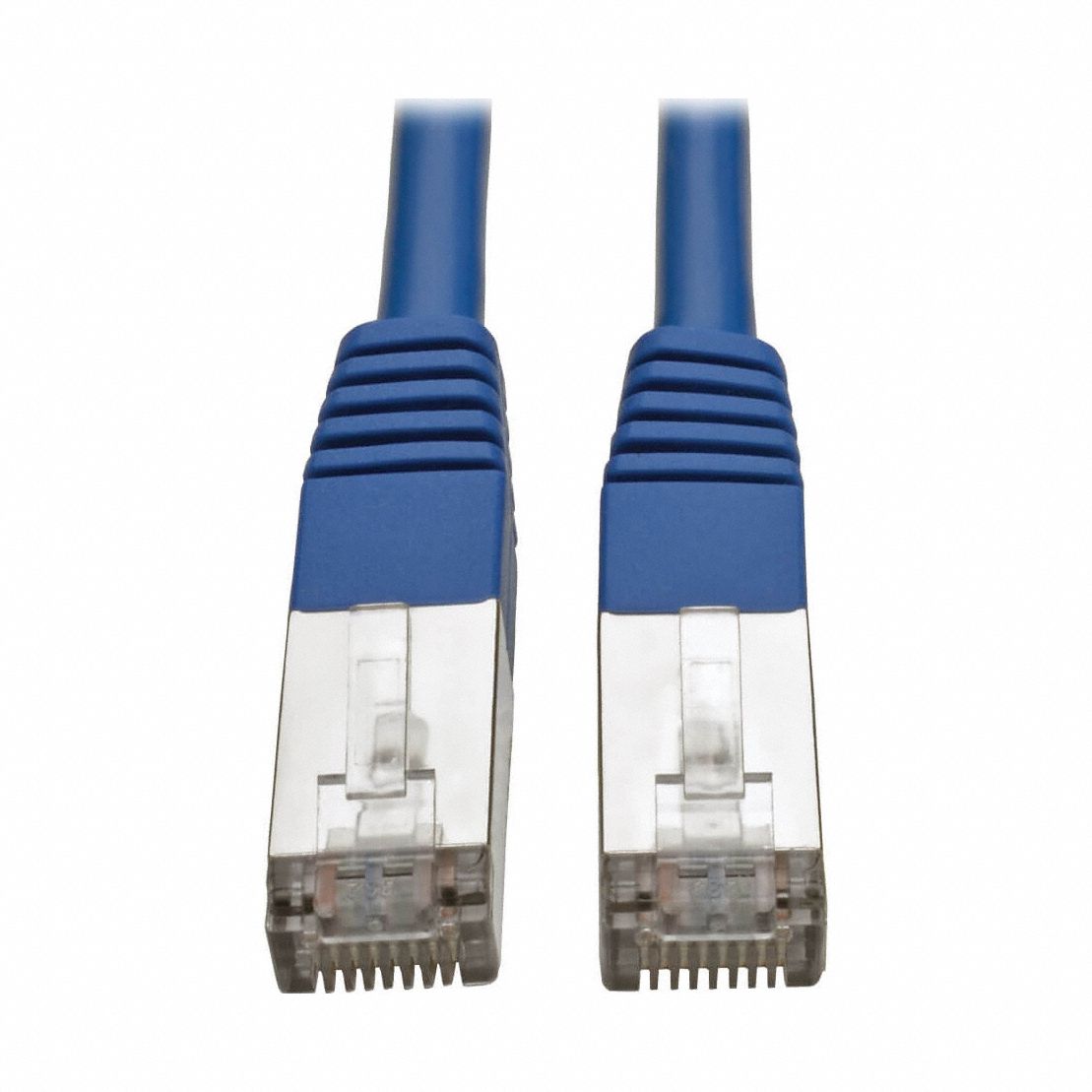 Ethernet Cable: Shielded, 15 ft Overall Lg, PVC, Round, 24 AWG, Blue, CM, Straight