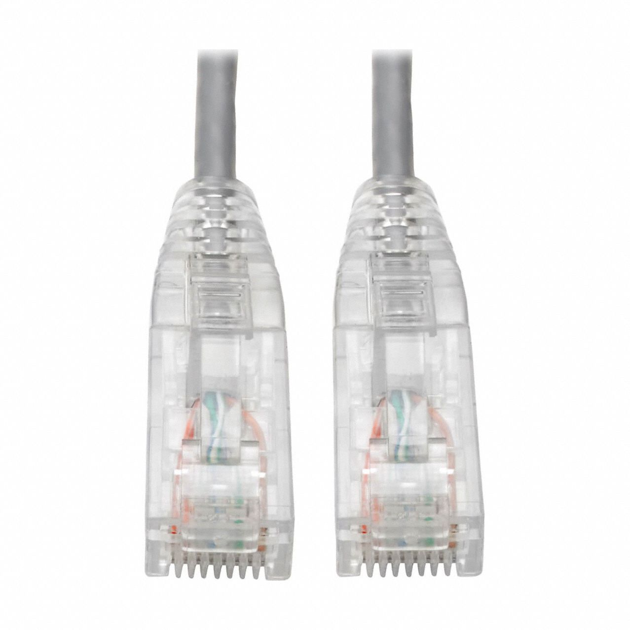 Ethernet Cable: Unshielded, Cat 6, 0.7 ft Overall Lg, PVC, Round, 28 AWG, Gray, CM