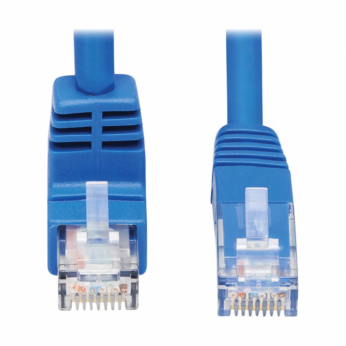 Ethernet Cable: Unshielded, Cat 6, 15 ft Overall Lg, PVC, Round, 24 AWG, Blue, CM