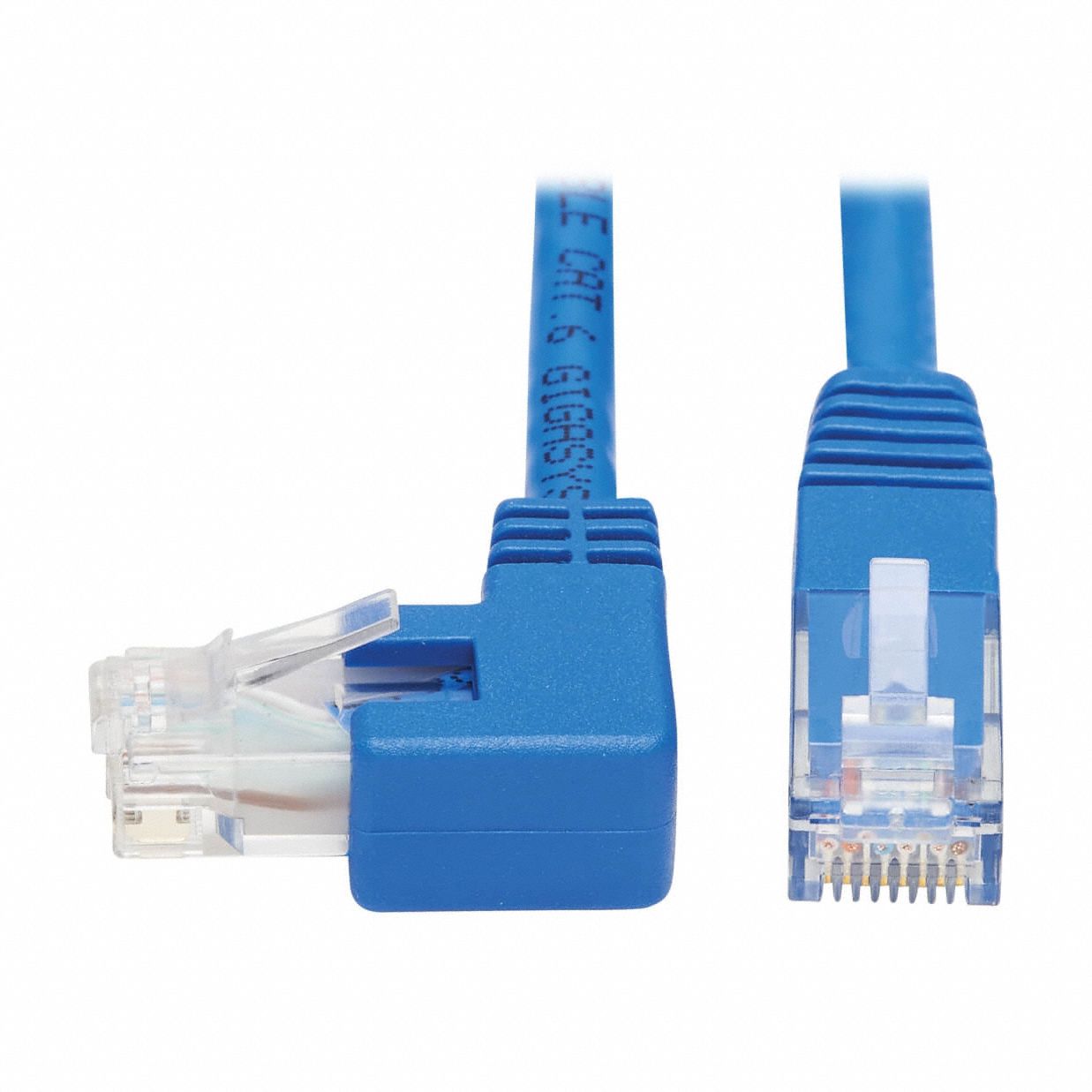 Ethernet Cable: Unshielded, Cat 6, 15 ft Overall Lg, PVC, Round, 24 AWG, Blue, CM